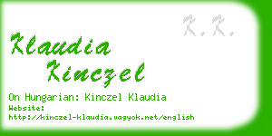 klaudia kinczel business card